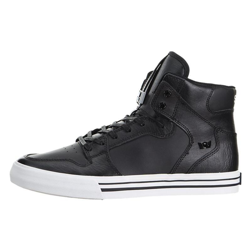 Buty Supra VAIDER - Sneakersy Wysokie Męskie - Czarne (PBCR-89570)